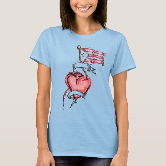 Camiseta Bandeira porto-riquenha (Frente)