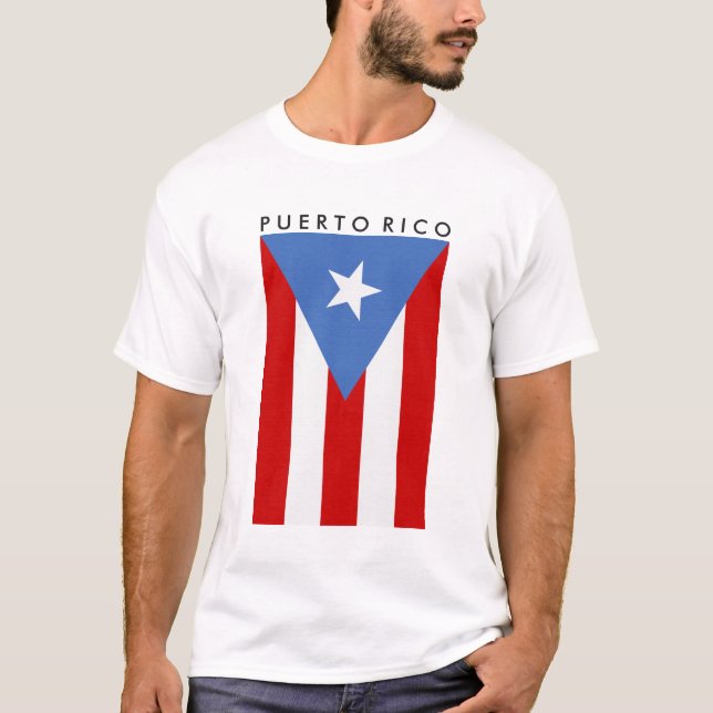 Camiseta Bandeira porto-riquenha personalizada (Frente)