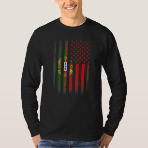 Camiseta Bandeira Portuguesa Americana Portugal EUA