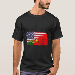 Camiseta Bandeira Portuguesa Americana Usa Bandeira Luso-Am
