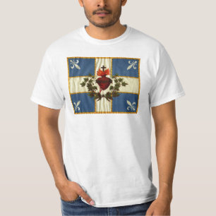 Camiseta Bandeira Quebeque antiga Carrilhão Sacré-Cœur