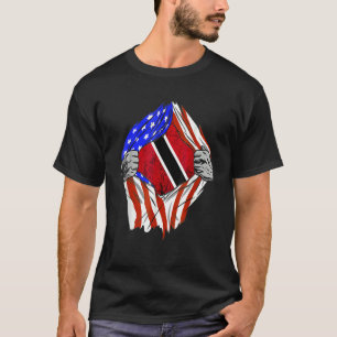 Camiseta Bandeira R do Orgulho Trinidad e Tobago Chest Trin