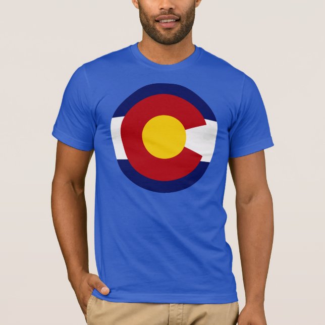 Camiseta Bandeira redonda de Colorado (Frente)