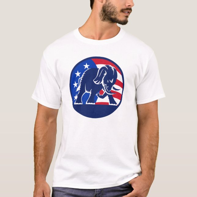 Camiseta Bandeira republicana do elefante (Frente)