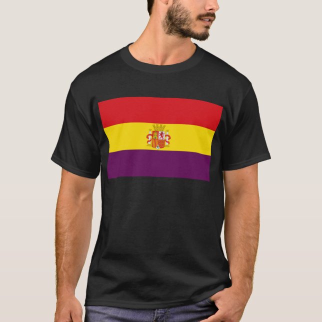 Camiseta Bandeira republicana espanhola - bandera República (Frente)