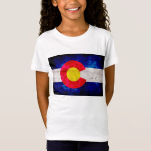 Camiseta Bandeira resistida do estado de Colorado do