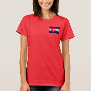 Camiseta Bandeira resistida do estado de Colorado do
