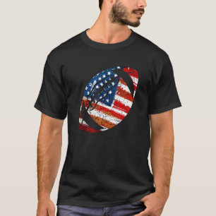 Camiseta Bandeira Retro-Americana Clássica 4 De Julho F
