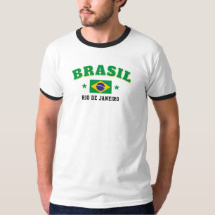 Camiseta Bandeira Retro Brasil Rio de Janeiro