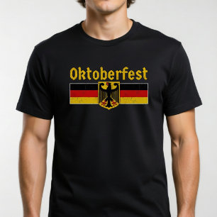 Camiseta Bandeira Retro da Alemanha Oktoberfest 