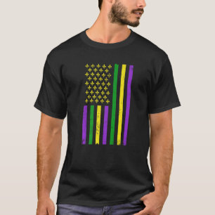 Camiseta Bandeira Retro do Carnaval dos EUA Carnaval Homens