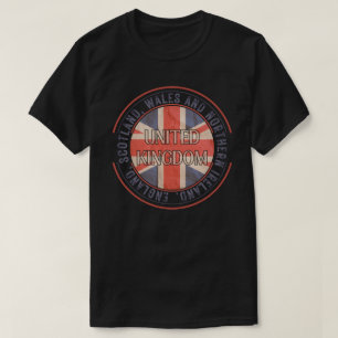 Camiseta Bandeira Retro do Reino Unido
