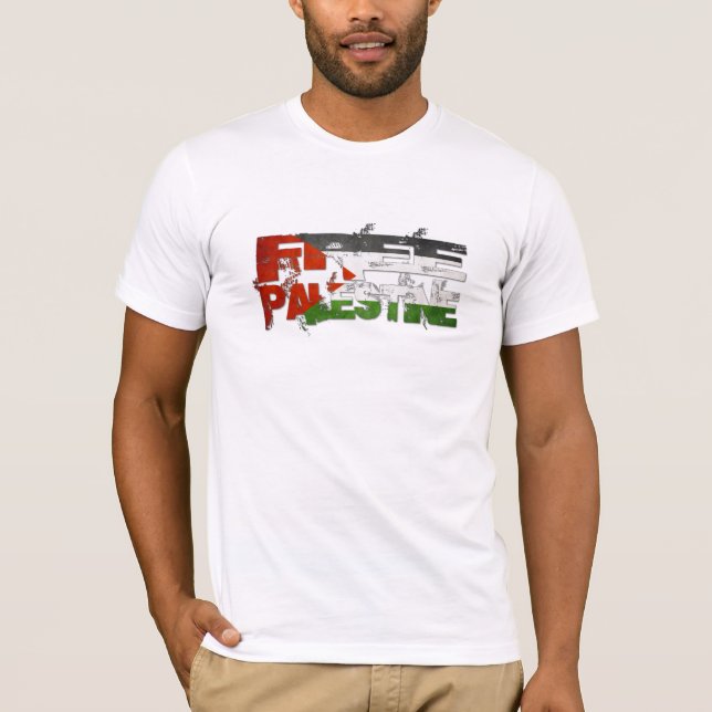 Camiseta Bandeira retro livre de Palestina (Frente)