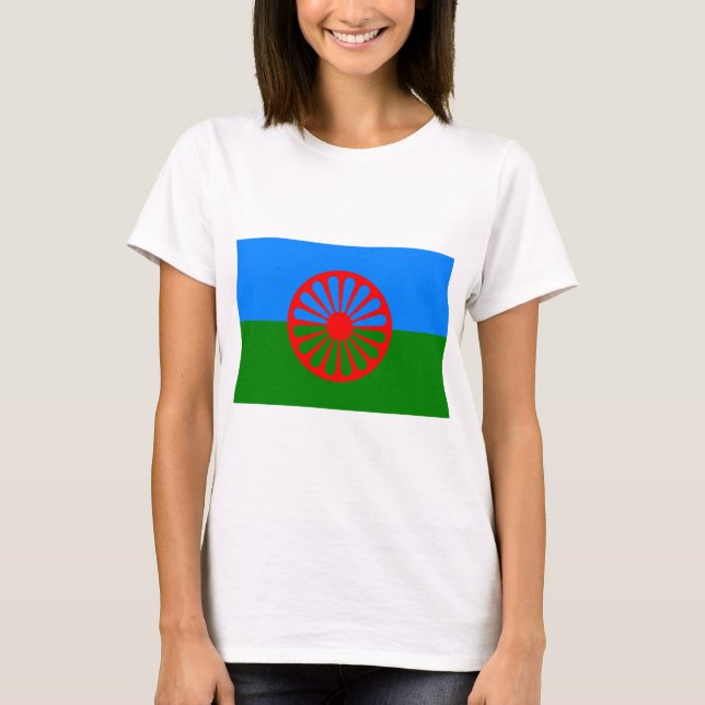 Camiseta Bandeira Roma (Bandeira Romani) (Frente)