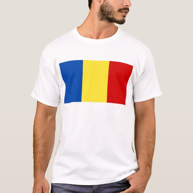 Camiseta Bandeira romena (Frente)