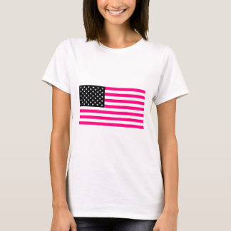 Camiseta bandeira rosa americana