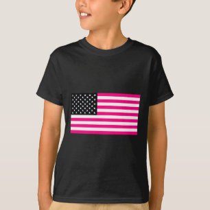 Camiseta bandeira rosa americana