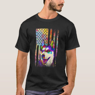 Camiseta Bandeira Rouco Americana Retroativa Cão de Arte P