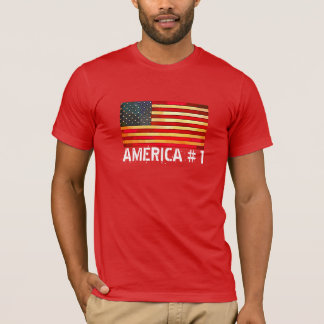 Camiseta Bandeira & roupa vermelho