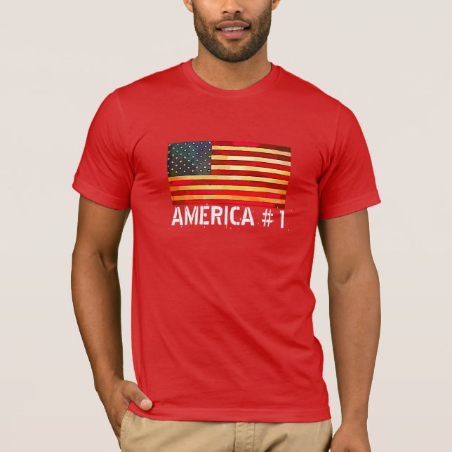 Camiseta Bandeira & roupa vermelho (Frente)