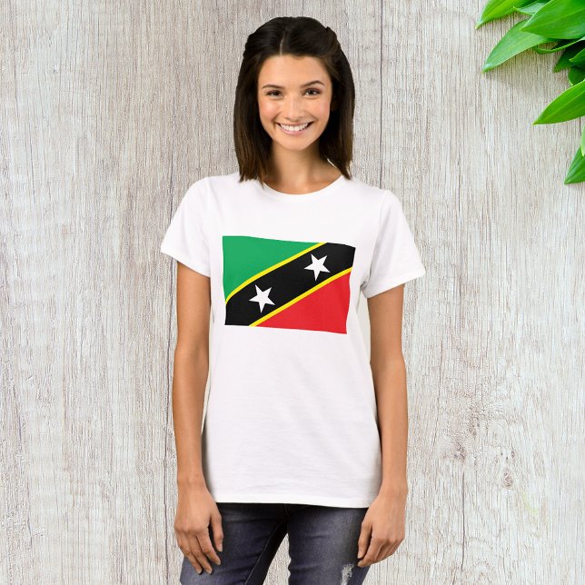 Camiseta Bandeira rua Kitts E Nevis (Criador carregado)