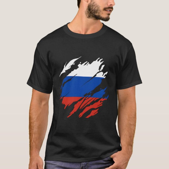 Camiseta Bandeira russa (Frente)
