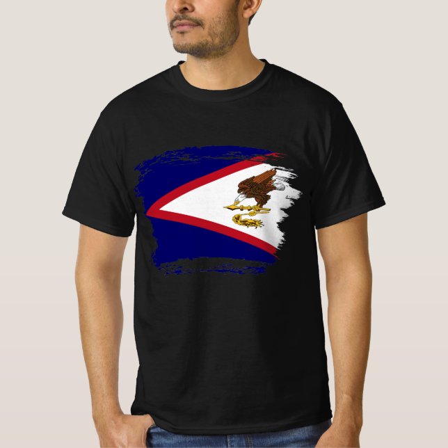 Camiseta bandeira Samoa Americana (Frente)