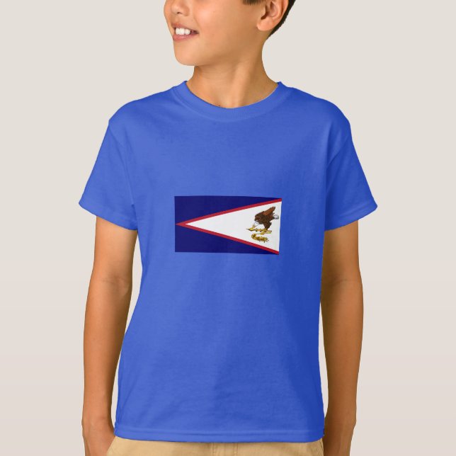 Camiseta Bandeira Samoa Americana Patriótica (Frente)