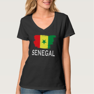 Camiseta Bandeira Senegalesa do País Senegal para Homens Mu