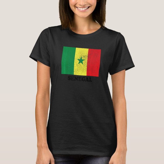 Camiseta Bandeira senegalesa Pride senegalês (Frente)