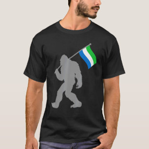 Camiseta Bandeira Serra-Leonense Na Bandeira Da Serra Leoa