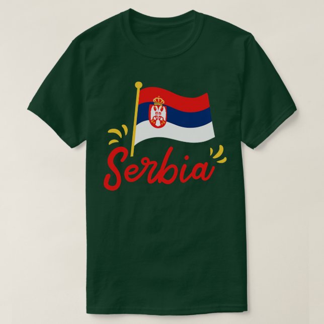 Camiseta Bandeira Sérvia (Frente do Design)