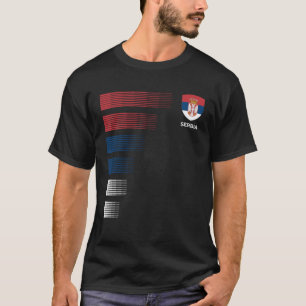 Camiseta Bandeira Sérvia Emblem Patriótico Orgulho Nacional