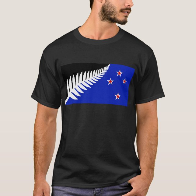Camiseta Bandeira Silver Fern Nova Zelândia (Frente)