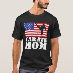 Camiseta Bandeira Sofrida Americana Karate Mãe Mulheres Par