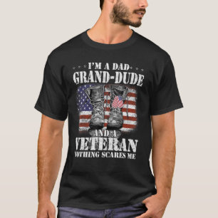 Camiseta Bandeira Sou um Pai Grande E Um Veterano Nada Sc