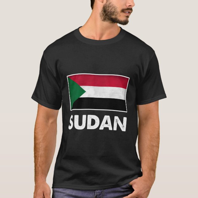 Camiseta Bandeira Sudanesa do Sudão (Frente)