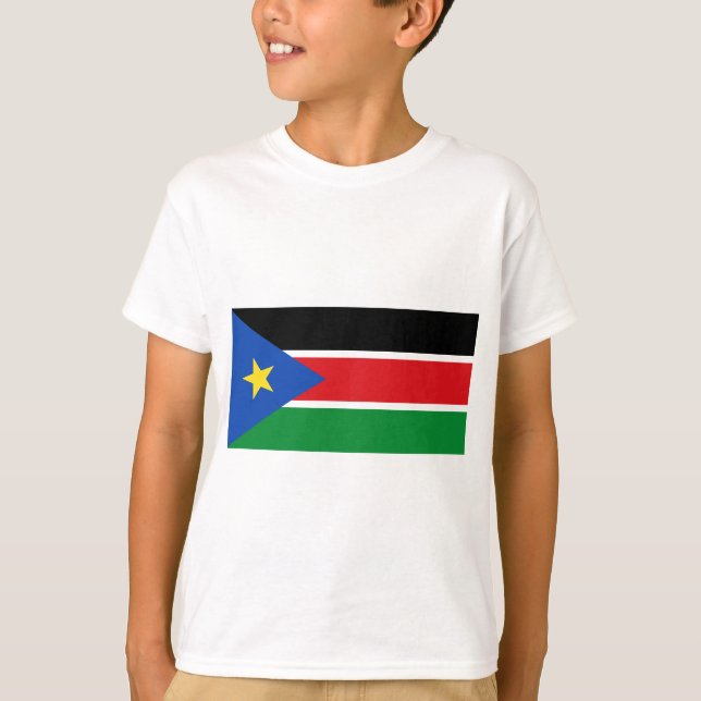 Camiseta bandeira sudanesa do sul (Frente)