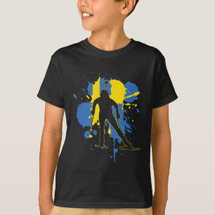 Camiseta Bandeira suecia Biathlonista - Biatlo Sueco