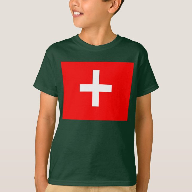 Camiseta Bandeira Suíça (Frente)