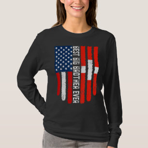 Camiseta Bandeira Suiça Americana Melhor Irmão Grande Ev