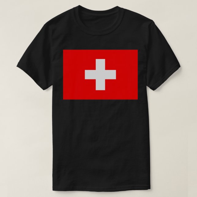 Camiseta Bandeira suíça de Suiça (Frente do Design)