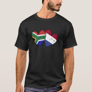 Camiseta Bandeira Sul-Africana Neerlandesa Corações África