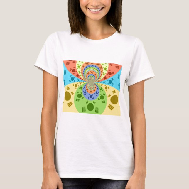 Camiseta Bandeira Sul-Coreana Inspirou Abstrato Art Impress (Frente)