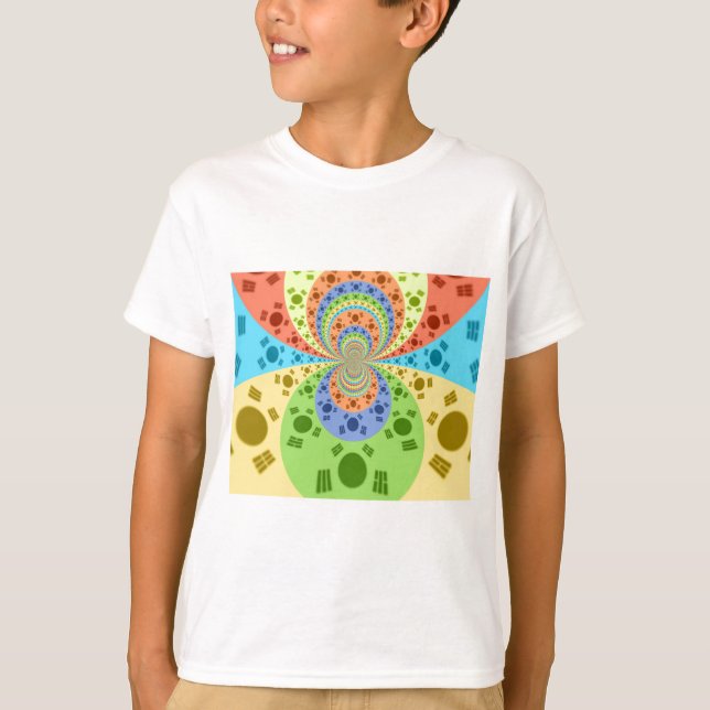 Camiseta Bandeira Sul-Coreana Inspirou Abstrato Art Impress (Frente)