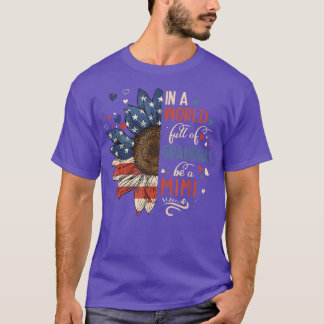 Camiseta Bandeira Sunflower US Num Cheio Mundial De Avós