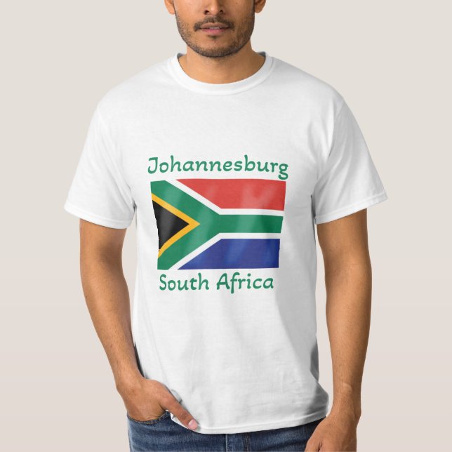 Camiseta Bandeira T-Shirt da África do Sul de Joanesburgo (Frente)