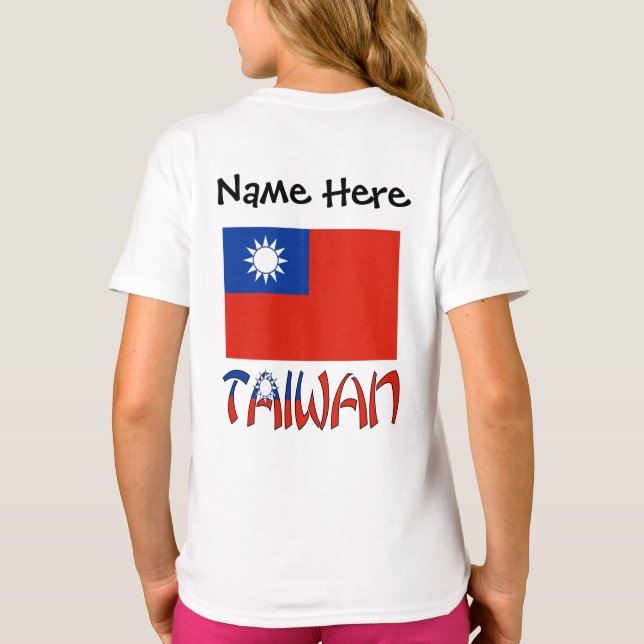 Camiseta Bandeira Taiwan Personalizada (Verso)