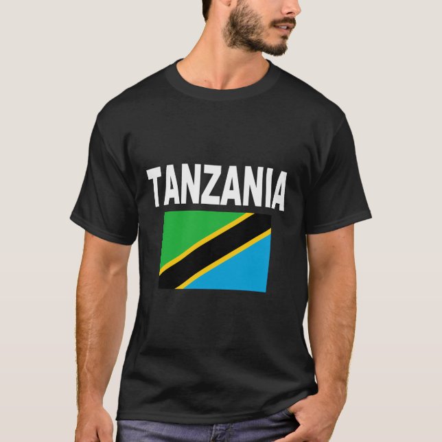 Camiseta Bandeira Tanzânia Hoodie Legal Bandeiras tanzanian (Frente)