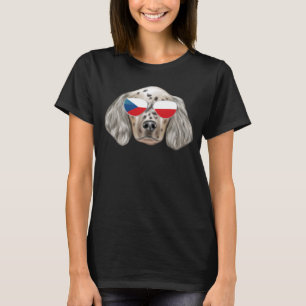 Camiseta Bandeira Tcheca Setter Dog República Checa Pocke